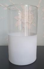 leuke glazen vaas met wit glas - nu extra lage verzendkosten, Wit, Ophalen of Verzenden, Minder dan 50 cm, Glas