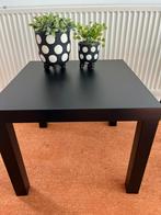 Zwart salon/bijzettafel, Minder dan 55 cm, Zwart, Vierkant, Zo goed als nieuw