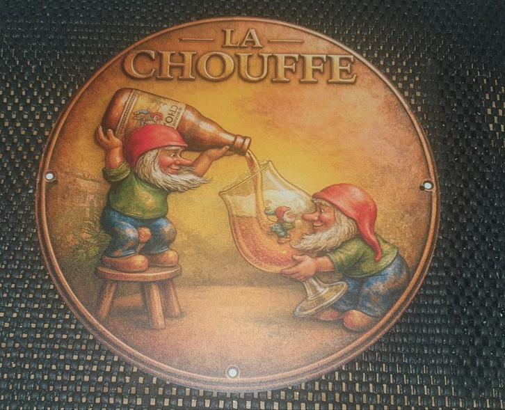 La Chouffe Wandbord – De eyecatcher voor jouw man cave!, Verzamelen, Biermerken, Nieuw, Reclamebord, Plaat of Schild, Overige merken