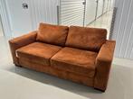 2,5 zits bank - cognac - fluweelachtige stof, Huis en Inrichting, Banken | Bankstellen, Ophalen, Gebruikt, Tweepersoons, 75 tot 100 cm