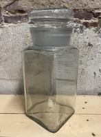 Brocante oude glazen snoeppot ANTOINE DROPS, Antiek en Kunst, Ophalen of Verzenden