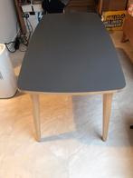 IKEA Omtänksam  grijs/berk, Huis en Inrichting, Tafels | Eettafels, 100 tot 150 cm, Tot twee personen, Zo goed als nieuw, Ovaal