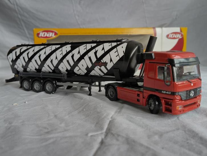Mercedes Actros 1840 met bulkoplegger 1: 50 Joal "Spitzer", Hobby en Vrije tijd, Modelauto's | 1:50, Nieuw, Bus of Vrachtwagen