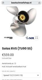 Solas RVS schroef 13 3/4 x 13, Ophalen of Verzenden, Zo goed als nieuw, Motor en Techniek, Motorboot