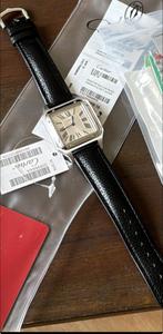 Cartier Santos-Dumont Leer Medium, Sieraden, Tassen en Uiterlijk, Horloges | Heren, Overige merken, Leer, Staal, Polshorloge