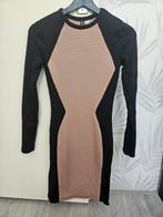 H&M Bodycon Jurk Zwart/Beige - Maat 36, H&M, Zwart, Ophalen of Verzenden, Zo goed als nieuw