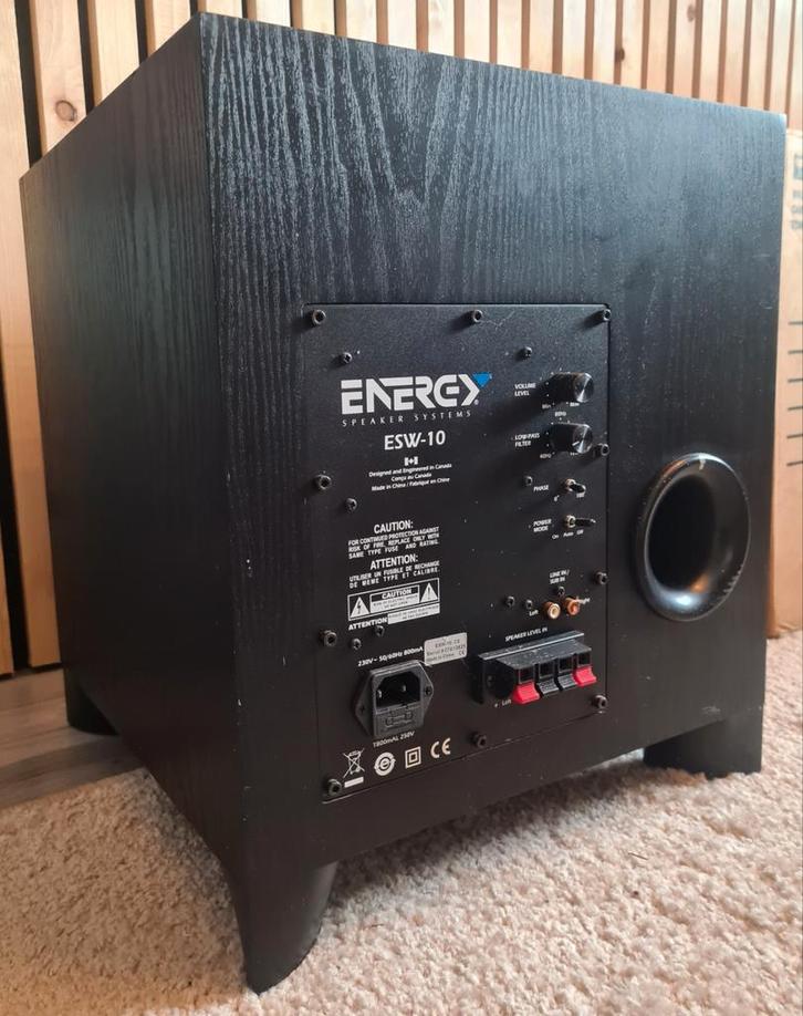 Energy ESW-10 Actieve Subwoofer 400 Watt RMS 28 Hz, Audio, Tv en Foto, Luidsprekers, Ophalen of Verzenden