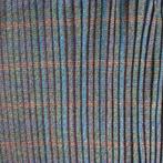 Geplooide stof antraciet olijfgroen oranje blauw; 2 lappen, Overige materialen, Overige kleuren, Ophalen of Verzenden, Zo goed als nieuw