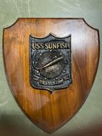 Wapenschild USS Sunfish, Ophalen of Verzenden, Marine, Amerika, Overige typen