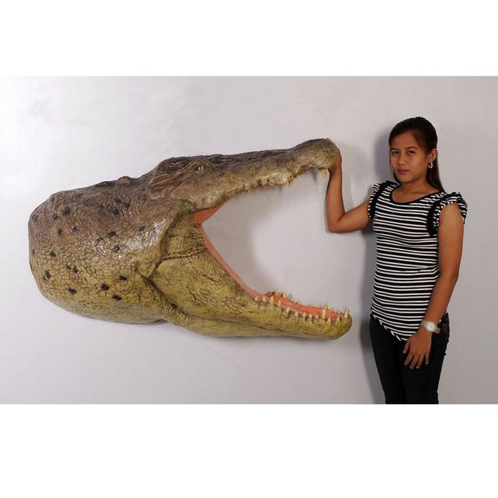 Crocodile Krokodil Wall Plaque – Decoratie Lengte 128 cm, Verzamelen, Dierenverzamelingen, Nieuw, Overige typen, Ophalen