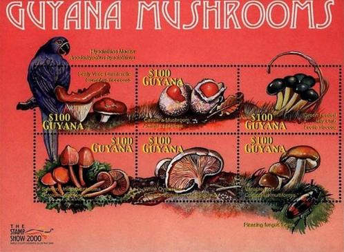 2000 Guyana Flora Planten Paddestoelen set 1, Postzegels en Munten, Postzegels | Thematische zegels, Postfris, Dier of Natuur