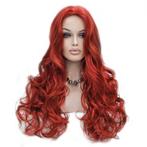 Pruik lang henna rood haar met krullen zonder pony, Verzenden, Nieuw, Pruik of Haarverlenging