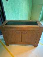 Eiken Dressoir met Leisteen Blad, Ophalen, Gebruikt, 100 tot 150 cm, Eikenhout