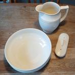 Vintage lampet set waskom, waterkan en zeepbakje, Ophalen of Verzenden