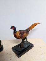 Bronzen Fazant op Marmeren Sokkel, Antiek en Kunst, Ophalen of Verzenden