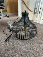 Zwarte Metalen Hanglamp - Eettafel lamp, Ophalen, Nieuw, Metaal, 50 tot 75 cm