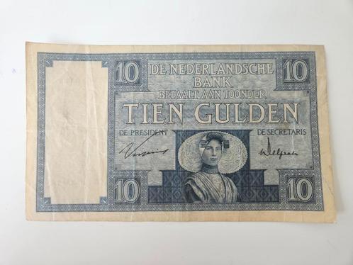 10 Gulden 1924 (Zeeuws Meisje), Postzegels en Munten, Bankbiljetten | Nederland, Los biljet, 10 gulden, Verzenden