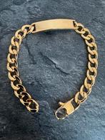 Naamplaat Schakelarmband Plaatarmband Doublé. NIEUW, Sieraden, Tassen en Uiterlijk, Ophalen of Verzenden, Nieuw, Goud, Staal