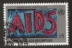 Verenigde Naties 21, aidsbestrijding, Postzegels en Munten, Postzegels | Amerika, Verzenden, Noord-Amerika, Gestempeld