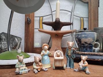6 vintage Albert Kessler beeldjes muizen gezin beschikbaar voor biedingen