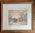 19-de eeuwse militaire ets cavalerie Huzaren van A.S. Gallé, Antiek en Kunst, Ophalen of Verzenden