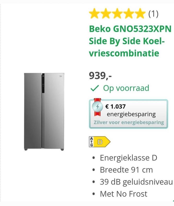 Grote Koelkast - Zo Goed Als Nieuw!, Witgoed en Apparatuur, Koelkasten en IJskasten, Zo goed als nieuw, Met vriesvak, 200 liter of meer