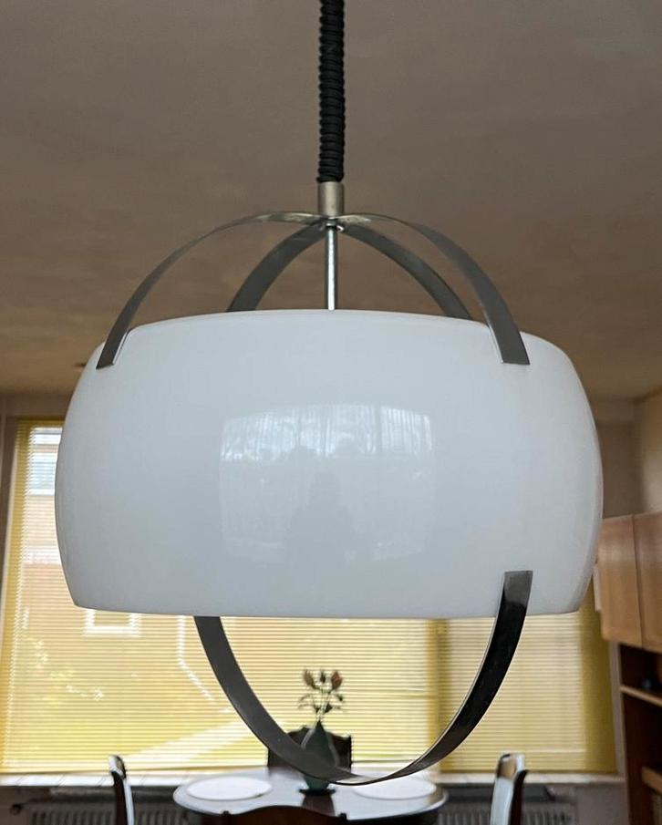 Vintage  Space Age Hanglamp, Huis en Inrichting, Lampen | Hanglampen, Gebruikt, 50 tot 75 cm, Glas, Ophalen