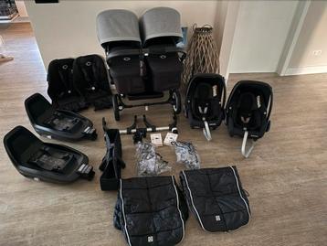 Bugaboo donkey twin kinderwagen met maxi cosi set beschikbaar voor biedingen