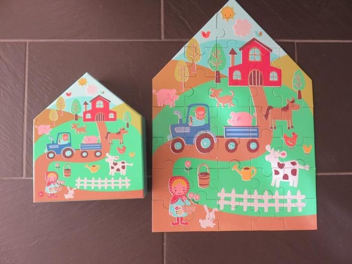 Puzzel 30 stukjes boerderij, compleet, Kinderen en Baby's, Speelgoed | Kinderpuzzels, Gebruikt, 2 tot 4 jaar, 10 tot 50 stukjes