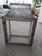 Groot Windlicht ,  ( 38 x 23 x 65 cm ), Huis en Inrichting, Ophalen, Gebruikt, Hout, 50 tot 75 cm