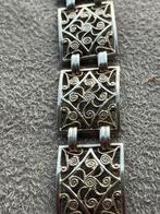 Vintage zilveren (835) schakel filigrain filigraan armband, Ophalen of Verzenden, Gebruikt, Zilver, Zilver