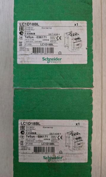 Schneider TeSys contactors-magneetschakelaars beschikbaar voor biedingen