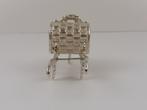 Zilveren miniatuur Kruiwagen met mand                   Z178, Ophalen of Verzenden, Zilver