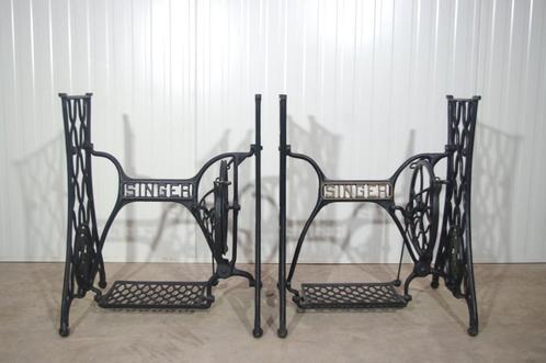 set antieke INDUSTRIËLE gietijzer ONDERSTELLEN voor tafel, Antiek en Kunst, Antiek | Meubels | Tafels, Ophalen of Verzenden