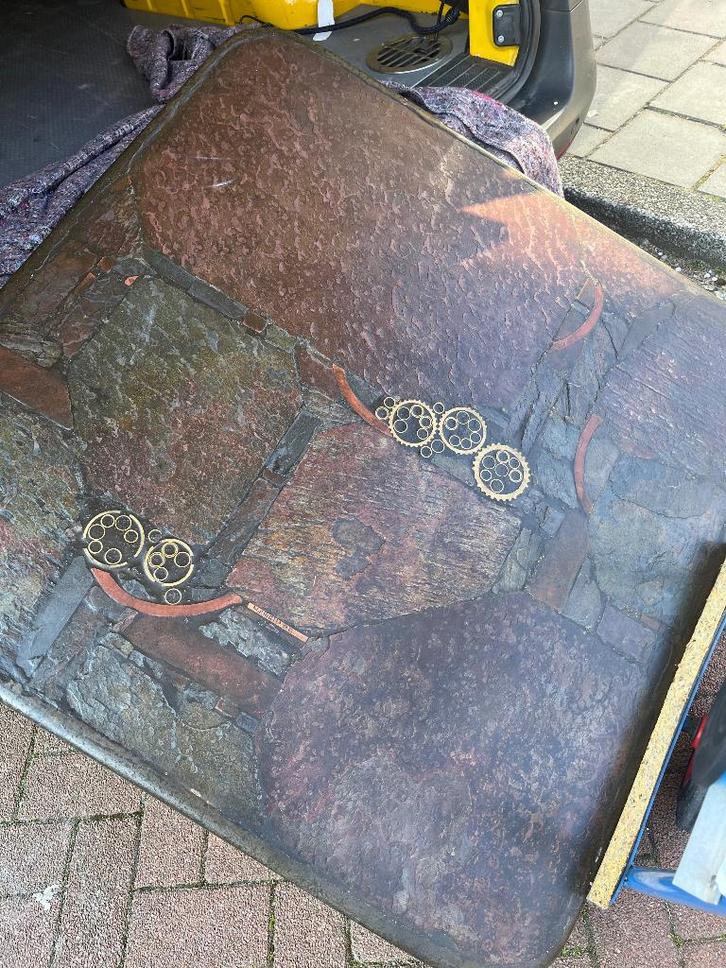 M Kingma salontafel 100x100 cm. Brutalisme, Huis en Inrichting, Tafels | Salontafels, Gebruikt, Minder dan 50 cm, 50 tot 100 cm