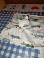 Hema knuffeldoekje met auto's motief en rammelaar, Ophalen of Verzenden, Zo goed als nieuw, Meisje