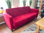 3-persoons bank rood (onderdeel van meer inboedel), Ophalen, Driepersoons, 75 tot 100 cm, Zo goed als nieuw
