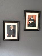 2 posters in lijst (mens met hondenhoofd), Ophalen of Verzenden, Schilderij, Minder dan 50 cm