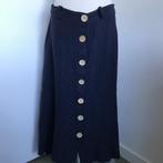 Vintage linnen rok donkerblauw 100% linnen maat M, Zwart, Maat 42/44 (L), Ophalen of Verzenden, Zo goed als nieuw