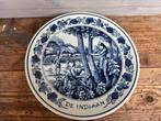 Delfts Blauw Bord : De Indiaan (23 cm), Ophalen of Verzenden