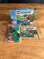 LEGO Minecraft The Creeper Ambush 21177, Ophalen of Verzenden, Zo goed als nieuw, Complete set, Lego