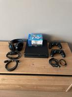 PlayStation 4 -  2 controllers - 6 spellen - gaming headset, Met 2 controllers, Ophalen of Verzenden, Original, Gebruikt