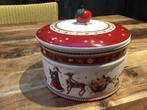 Villeroy en Boch Winter Bakery Koekdoos groot  diam.17 cm., Nieuw, Ophalen of Verzenden, Schaal of Schalen, Overige stijlen