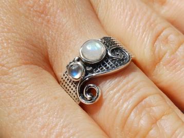Vanoli 925 zilveren ring met maansteen maat 18,25 beschikbaar voor biedingen