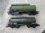 2x Piko ho 4 assige geweatherd ketelwagens., Hobby en Vrije tijd, Modeltreinen | H0, Gelijkstroom, Wagon, Zo goed als nieuw, Piko