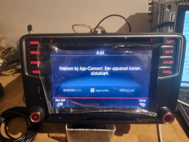 ORIG VW VOLKSWAGEN MIB STD PQ RADIO CARPLAY CADDY T6 SCHERM, Auto diversen, Autoradio's, Zo goed als nieuw, Ophalen of Verzenden