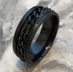 Ring Titanium massief Zwart maat 20 ongedragen -NIEUW-, Sieraden, Tassen en Uiterlijk, Ringen, Overige materialen, 20 of groter