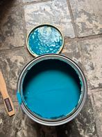 Blauwgroene verf 2,5 liter nog nieuw, open voor kleur bewijs, Ophalen, Blauw, Minder dan 5 liter, Verf