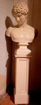 Beeld Apollo buste op sokkel 1.40 meter., Huis en Inrichting, Woonaccessoires | Zuilen en Pilaren, Ophalen, Zo goed als nieuw