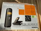 Gigaset AS 285 duo telephone., Telecommunicatie, Vaste telefoons | Handsets en Draadloos, Ophalen, 1 handset